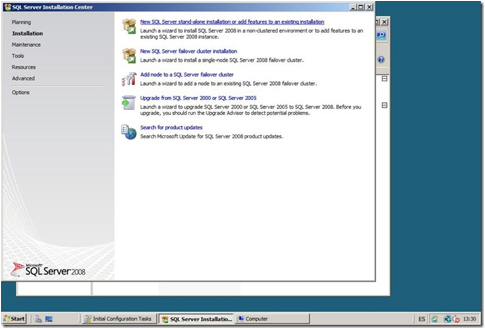 Descripción: NewSQL2008Installation
