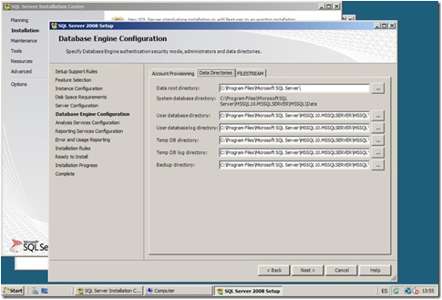 Descripción: DataDirectories