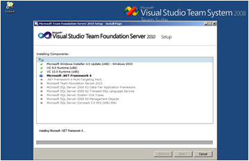 Instalación de TFS, SQL Server 2008 y SDL