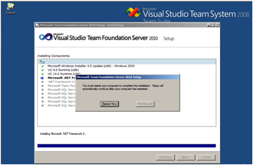 Instalación de TFS, SQL Server 2008 y SDL