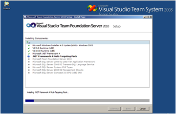 Instalación de TFS, SQL Server 2008 y SDL