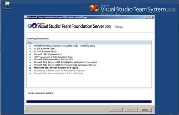 Instalación de TFS, SQL Server 2008 y SDL
