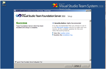 Instalación de TFS, SQL Server 2008 y SDL