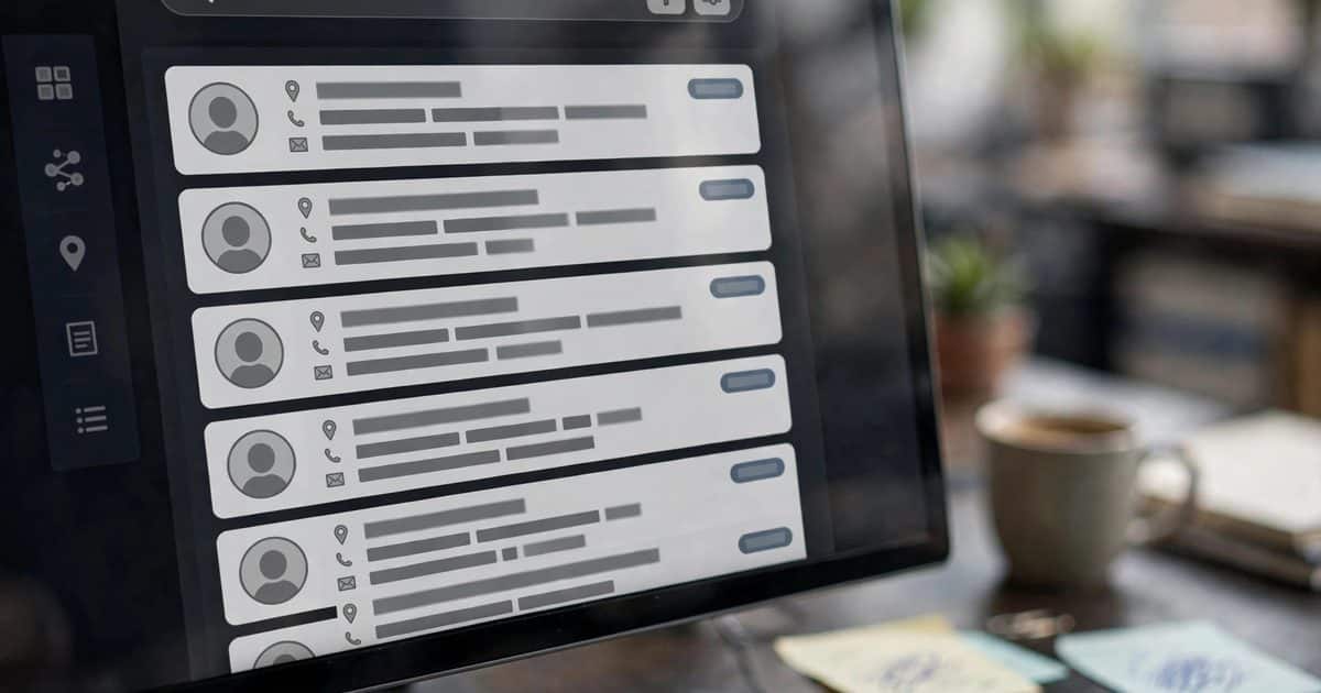 Resultados de búsqueda de personas en una investigación digital