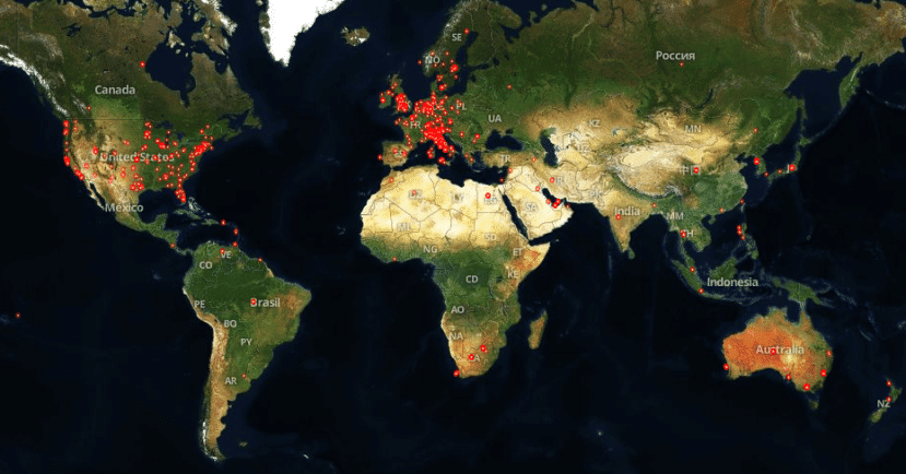 Mapas de Shodan