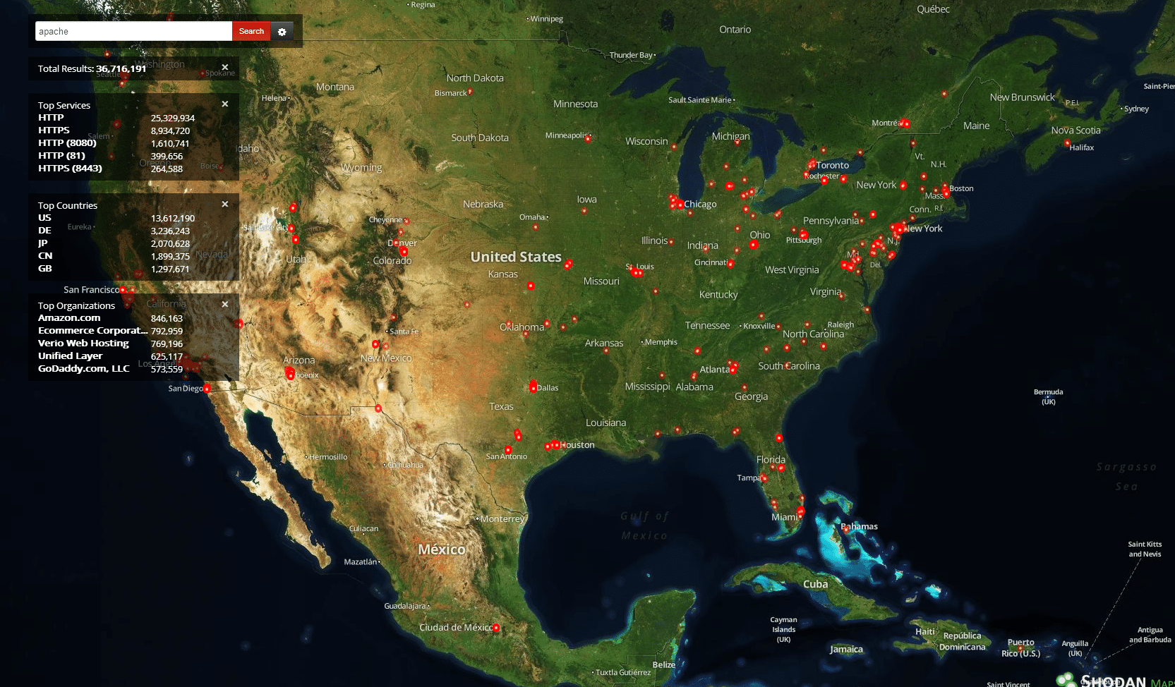 Mapas de Shodan 4 Mapas de Shodan