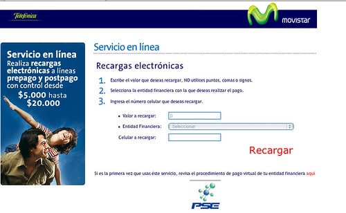 Phishing a Movistar Colombia
